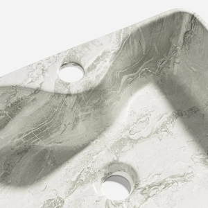 Cuba de Banheiro Louça Semi Encaixe 48 cm (Sicília Mármore Grey)