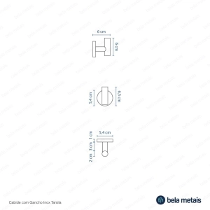 Kit de Acessórios para Lavabo Inox (Tarsila Grafite Fosco)