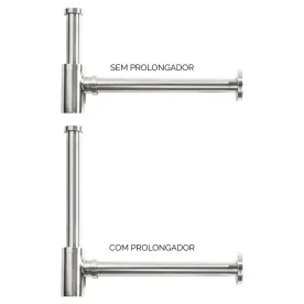 Produto Prolongador de Sifão Metálico (Line Escovado) - Outlet