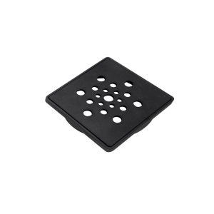 Conjunto Ralo e Porta Grelha 10x10 cm (Preto)