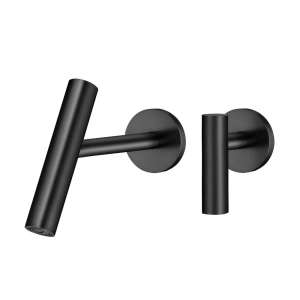 Torneira Monocomando de Parede para Banheiro (Lay Preta Fosca)