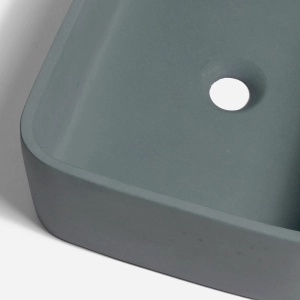 Cuba de Banheiro Concreto Apoio Retangular 42 cm (Tessa Florest)