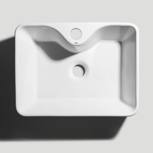 Cuba de Banheiro Lou&ccedil;a Apoio Retangular 40 cm (Sintra Branca)