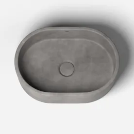 Cuba de Banheiro Concreto Apoio Elipse 40 cm (Francs Cemento) Produto Cuba de Banheiro Concreto Apoio Elipse 40 cm (Francs Cemento)