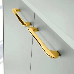 Puxador para M&oacute;vel Al&ccedil;a Sobrepor 128 mm Zamac (Pompeia Dourado)