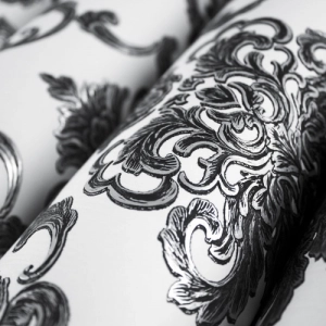 Papel de Parede Arabesco Metalizado Lav&aacute;vel 10,00 x 0,53 m (Metallo Uno)