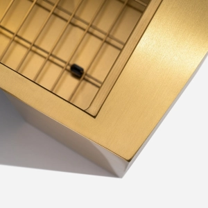 Kit Cuba Fazenda Workstation Inox com Acessórios (Narita Dourada Fosca)