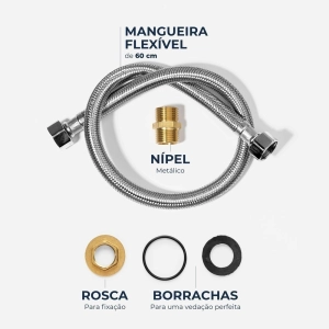 Torneira Alta de &Aacute;gua Fria para Banheiro (Murat Preta Fosca)