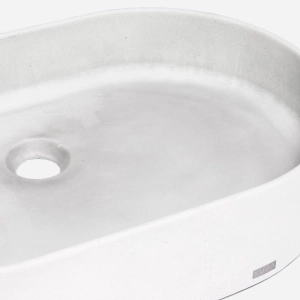 Cuba de Banheiro Concreto Apoio Elipse 55 cm (Lotus Off White)