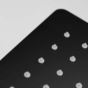 Ducha de Inox Quadrada 20x20 cm de Parede (Preta Fosca)