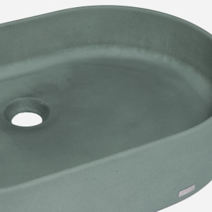 Cuba de Banheiro Concreto Apoio Elipse 55 cm (Lotus Florest)