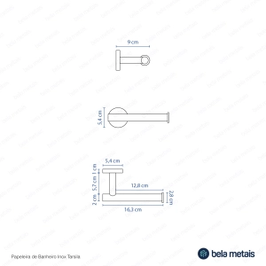 Kit de Acess&oacute;rios para Lavabo Inox (Tarsila Ouro Fosco)