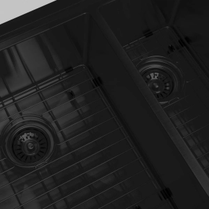 Kit Cuba Dupla Workstation Inox com Acess&oacute;rios (Kai Preta Fosca)