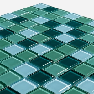 Pastilhas de Vidro Cristal Miscel&acirc;nea (Verde)