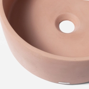 Cuba de Banheiro Concreto Apoio Redonda 35 cm (Small Rosé)