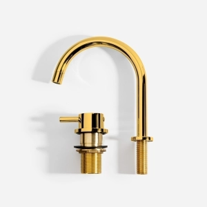 Torneira Monocomando Baixa para Banheiro (Milos Dourada)