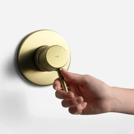 Acabamento Monocomando para Registro Base Deca e Docol Baixa Pressão (Axia Ouro Fosco) Produto Acabamento Monocomando para Registro Base Deca e Docol Baixa Pressão (Axia Ouro Fosco)