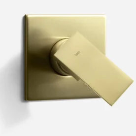 Produto Acabamento Monocomando para Registro Base Deca e Docol Baixa Pressão (Quadria Ouro Fosco)