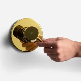 Acabamento Monocomando para Registro Base Docol Alta Pressão (Axia Dourado) Produto Acabamento Monocomando para Registro Base Docol Alta Pressão (Axia Dourado)