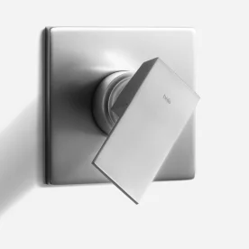 Acabamento Monocomando para Registro Base Docol Alta Pressão (Quadria Escovado) - Outlet Produto Acabamento Monocomando para Registro Base Docol Alta Pressão (Quadria Escovado) - Outlet