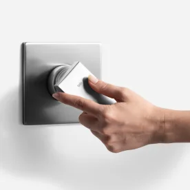 Acabamento Monocomando para Registro Base Docol Alta Pressão (Quadria Escovado) - Outlet Produto Acabamento Monocomando para Registro Base Docol Alta Pressão (Quadria Escovado) - Outlet