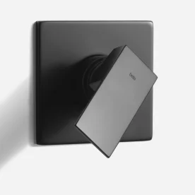 Produto Acabamento Monocomando para Registro Base Docol Alta Pressão (Quadria Preto Fosco) - Outlet