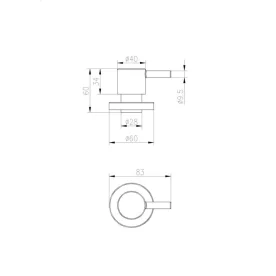 Produto Acabamento para Registro Base Deca e Docol (Arcus Preto Fosco)
