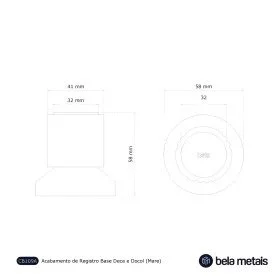 Acabamento para Registro Base Deca e Docol (Mare Cromado) - Outlet Produto Acabamento para Registro Base Deca e Docol (Mare Cromado) - Outlet
