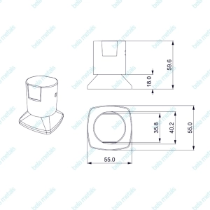 Acabamento para Registro Padr&atilde;o Deca e Docol (Ducon Dourado)