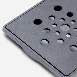 Conjunto Ralo e Porta Grelha 10x10 cm (Cinza)