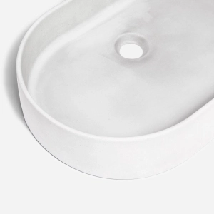 Cuba de Banheiro Concreto Apoio Elipse 55 cm (Lotus Off White)