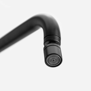 Torneira Monocomando Girat&oacute;ria de Cozinha Inox (Malta Preta Fosca)