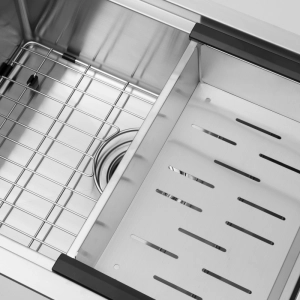 Cesto Escorredor Inox para Cuba Workstation 36x23 cm (Escovado)