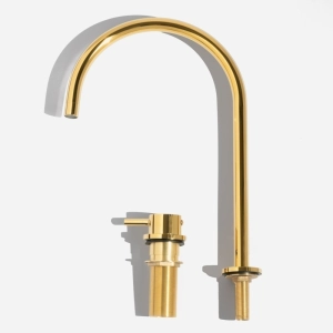 Torneira Monocomando Alta para Banheiro (Milos Dourada)