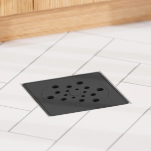 Ralo Seco Sifonado com Fecho 10x10 cm (Preto)