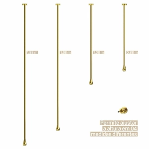 Torneira de Teto com Monocomando de Parede (Caia Dourada)