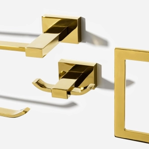 Kit de Acess&oacute;rios para Banheiro (Mondrian Dourado)