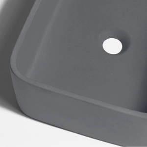 Cuba de Banheiro Concreto Apoio Retangular 42 cm (Tessa Grafite)