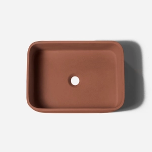 Cuba de Banheiro Concreto Apoio Retangular 42 cm (Tessa Salm&atilde;o)