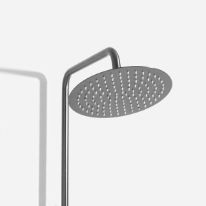 Ducha Coluna de Inox Redonda 25 cm (Grafite Fosca) 