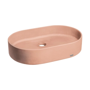 Cuba de Banheiro Concreto Apoio Elipse 55 cm (Lotus Ros&eacute;)