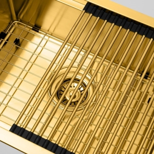 Kit Cuba Workstation Inox com Acessórios (Kyoto Dourada Fosca)