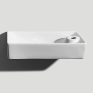 Cuba de Banheiro Louça Apoio ou Suspensa Retangular 44 cm (Braga Branca)