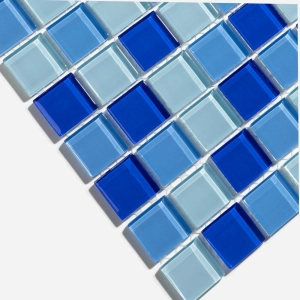 Pastilhas de Vidro Cristal Miscel&acirc;nea (Azul)