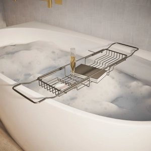 Bandeja de Apoio Ajust&aacute;vel de Inox para Banheiras (Freya Grafite Fosca)