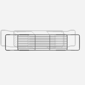 Bandeja de Apoio Ajust&aacute;vel de Inox para Banheiras (Freya Grafite Fosca)