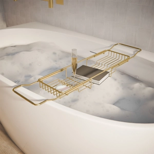 Bandeja de Apoio Ajust&aacute;vel de Inox para Banheiras (Freya Ouro Fosca)
