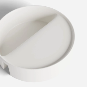 Bandeja Lateral Redonda Solid Surface para Banheiras (Skadi Branca)