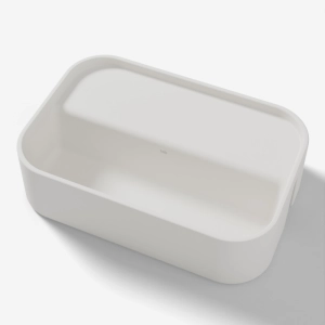 Bandeja Lateral Retangular Solid Surface para Banheiras (Skadi Branca)