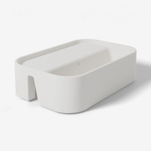 Bandeja Lateral Retangular Solid Surface para Banheiras (Skadi Branca)